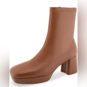 NIB Women’s Areosoles Mid Calf Boot in Sussex Luggage Combo Color Size …